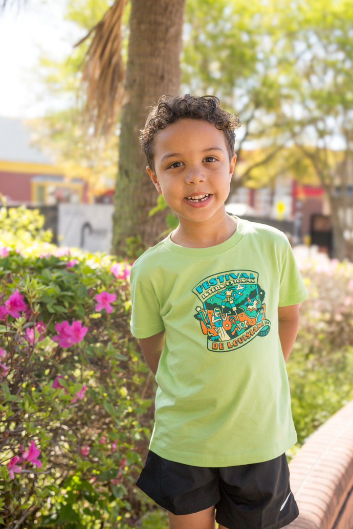 21 - Toddler Lime Green Pin Shirt 2025